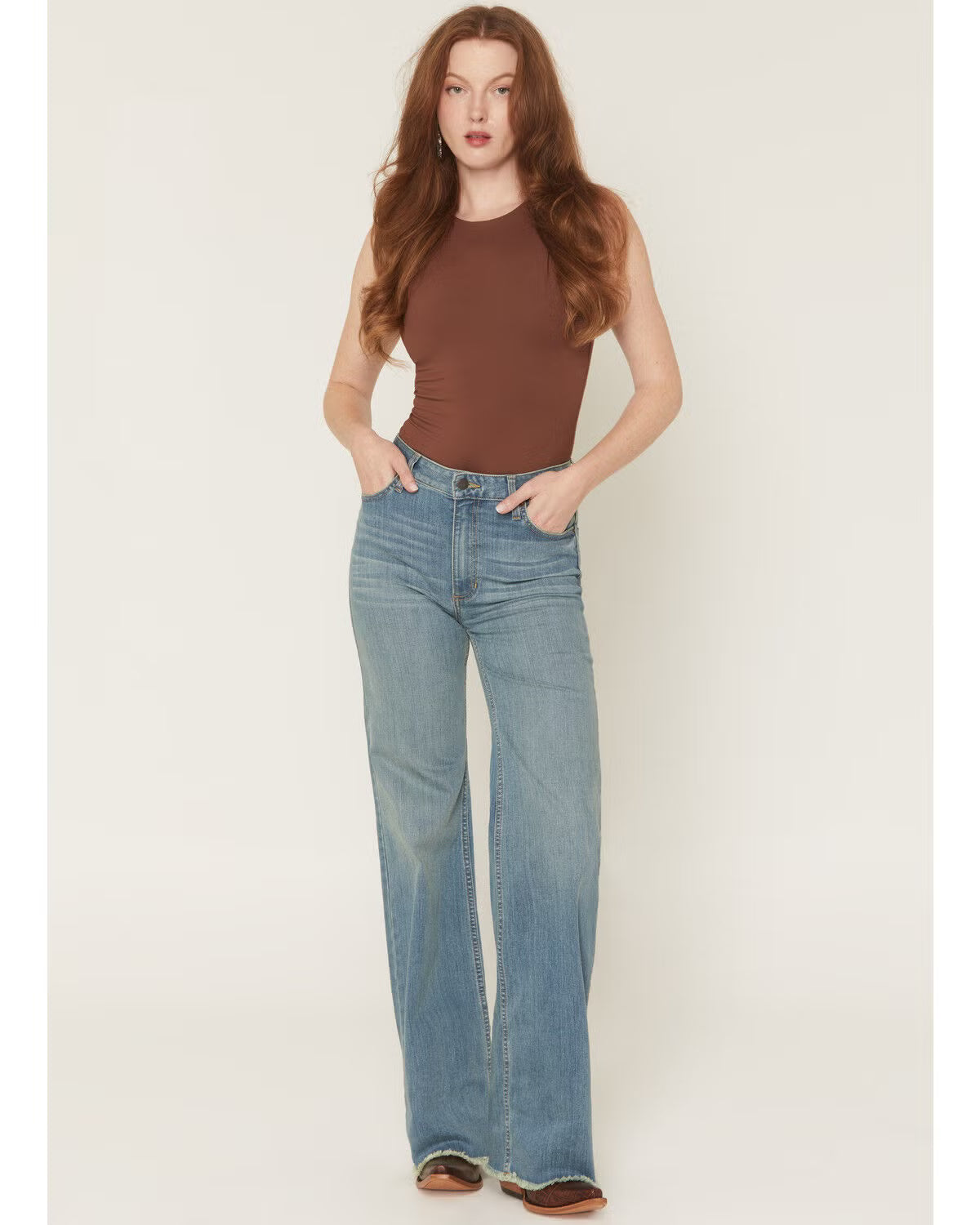🔥 BESTSELLER | 6PCS $24.63 |Women's Olivia Medium Wash High Rise Wide Leg Jeans