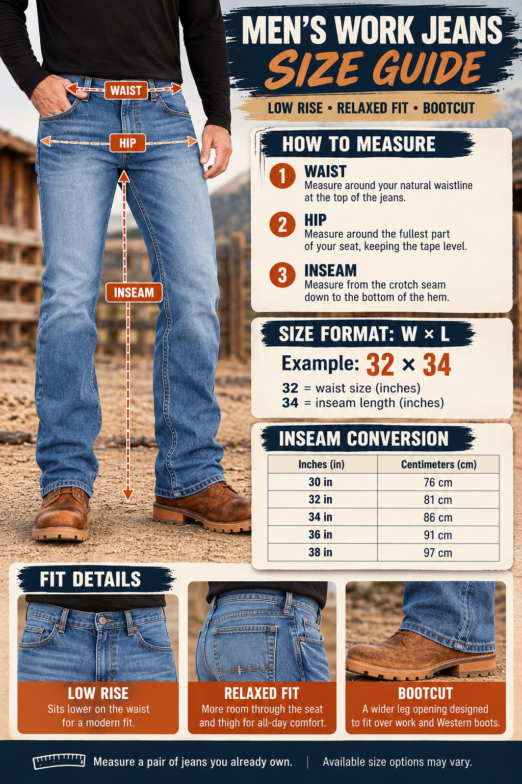 🔥 BESTSELLER | 6PCS $24.63 | Men's Rebar DuraStretch Haze Low Rise Bootcut Work Jeans