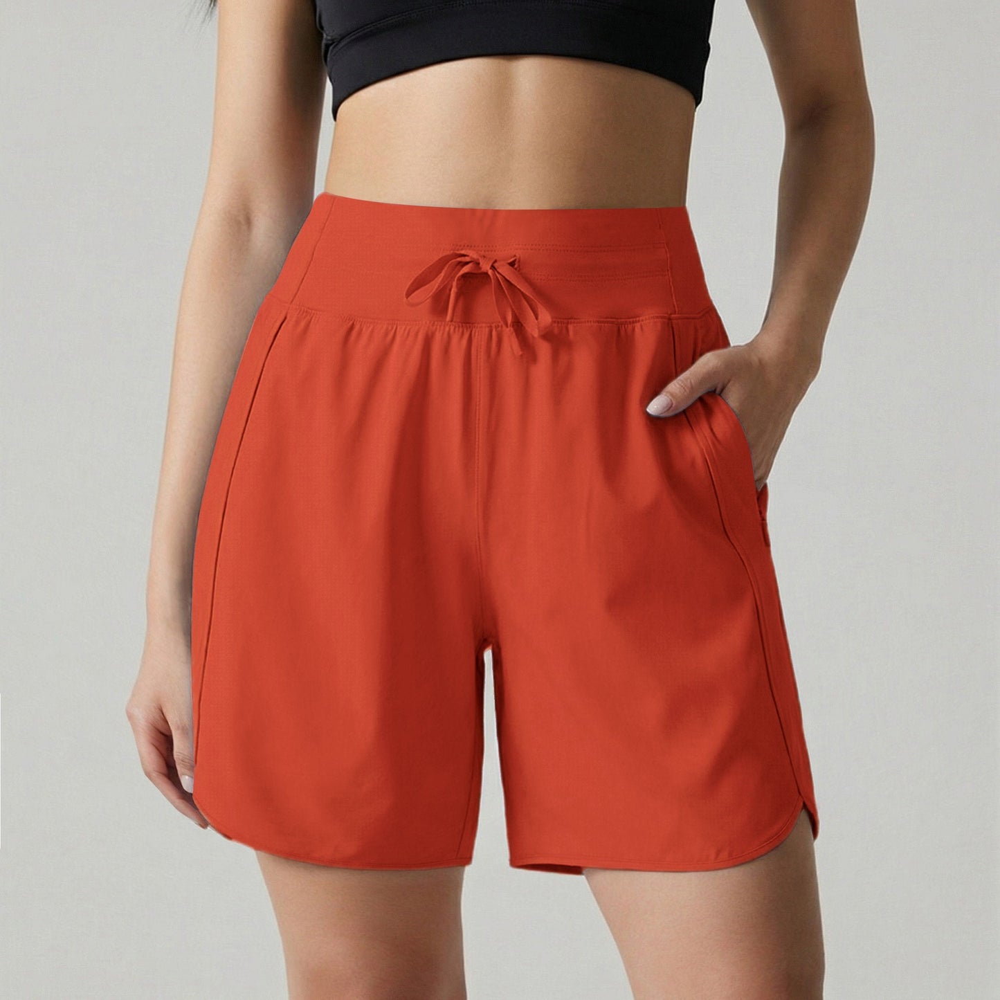 ⏰Hot Sale Women's Active Athletic Long Running High Wasistband Shorts