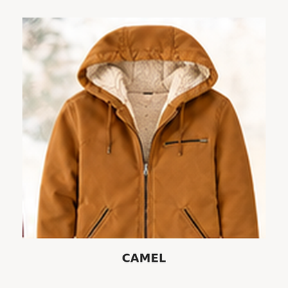 🔥 BESTSELLER | 8PCS $25.95 |Women's Loose Fit Washed Duck Sherpa-Lined Hooded Jacket