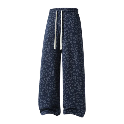 Men’s leopard-print casual trousers