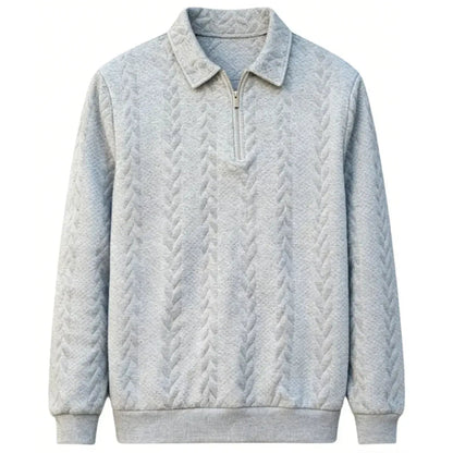 🔥 BESTSELLER | 8PCS $24.99 |Men's Fall Winter Outfits Knitted Polo Neck Long Sleeve Sweatshirt for Daliy Wear
