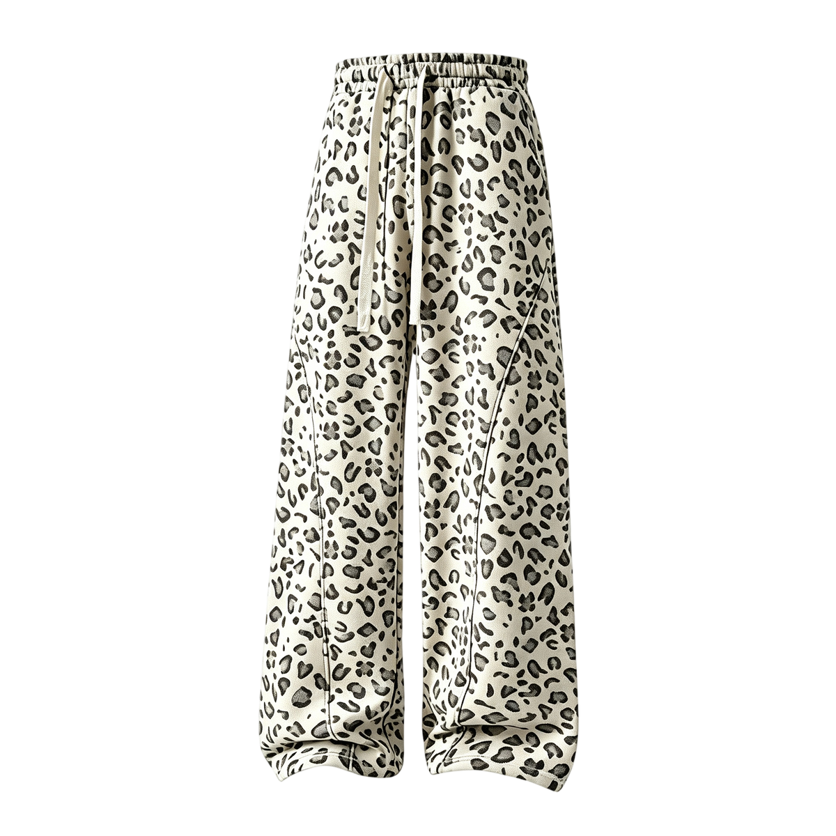 Men’s leopard-print casual trousers