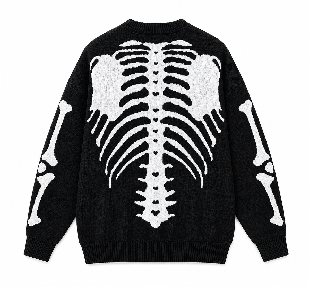 🎃Bestseller unisex Halloween knit cardigan. Skeleton print, button‐front V‐neck loose fit. Soft for spooky season & daily fall wear, multiple sizes available.🔥