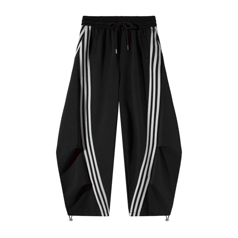 Flooo Loose Wide Leg Striped Track Pants