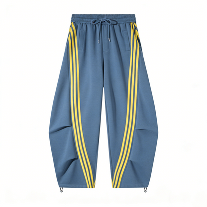 Flooo Loose Wide Leg Striped Track Pants