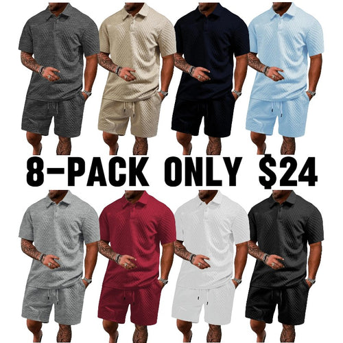 Men's Solid Polo Shirt Sets