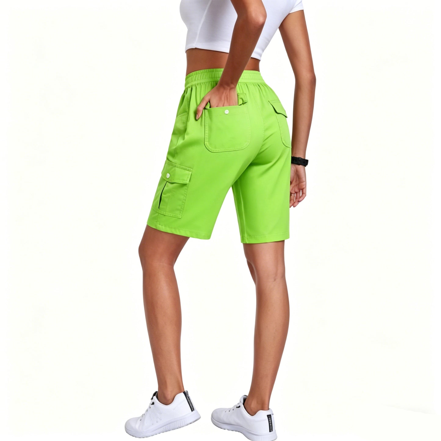 🔥90%off only today🔥[Available in 16 colors]Women's lightweight quick drying outdoor shorts with multifunctional pockets and elastic waistband, suitable for hiking and camping