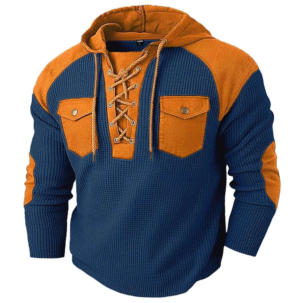 Men's Autumn Winter Casual Hooded Sweatshirt, Classic Solid Drawstring Hoodie with Side Pockets