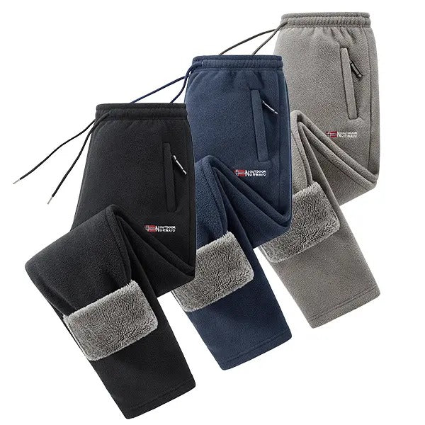 🔥 BESTSELLER | 6PCS $24.95 |Men's Fleece Lined Winter Athletic Pants, Elastic Drawstring Warm Casual Long Pants with Pockets, Comfort Thick Thermal Joggers