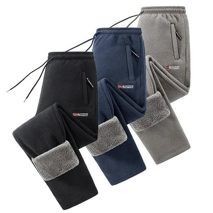 🔥 BESTSELLER | 6PCS $24.95 |Men's Fleece Lined Winter Athletic Pants, Elastic Drawstring Warm Casual Long Pants with Pockets, Comfort Thick Thermal Joggers