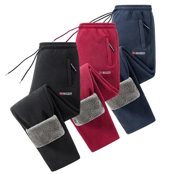 🔥 BESTSELLER | 6PCS $24.95 |Men's Fleece Lined Winter Athletic Pants, Elastic Drawstring Warm Casual Long Pants with Pockets, Comfort Thick Thermal Joggers