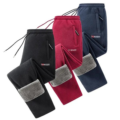 🔥 BESTSELLER | 6PCS $24.95 |Men's Fleece Lined Winter Athletic Pants, Elastic Drawstring Warm Casual Long Pants with Pockets, Comfort Thick Thermal Joggers