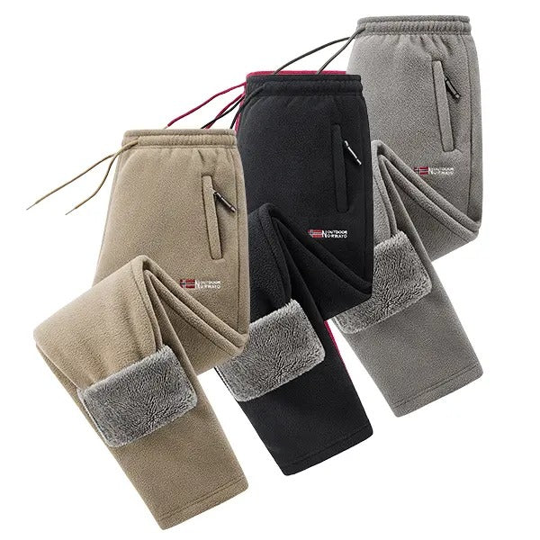 🔥 BESTSELLER | 6PCS $24.95 |Men's Fleece Lined Winter Athletic Pants, Elastic Drawstring Warm Casual Long Pants with Pockets, Comfort Thick Thermal Joggers