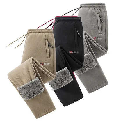 🔥 BESTSELLER | 6PCS $24.95 |Men's Fleece Lined Winter Athletic Pants, Elastic Drawstring Warm Casual Long Pants with Pockets, Comfort Thick Thermal Joggers