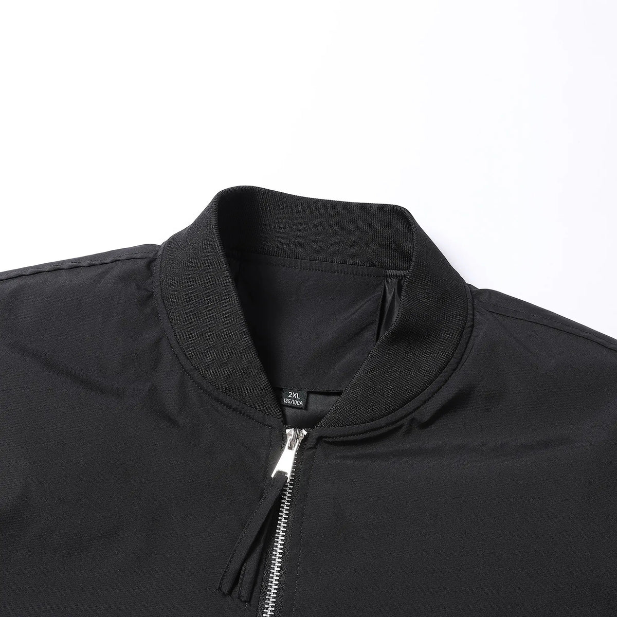 Men's Plus Size Relaxed Fit Workwear Jacket, Multi Zipper Pockets Casual Coat with Ribbed Collar Cuffs and Hem