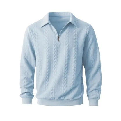 🔥 BESTSELLER | 8PCS $24.99 |Men's Fall Winter Outfits Knitted Polo Neck Long Sleeve Sweatshirt for Daliy Wear