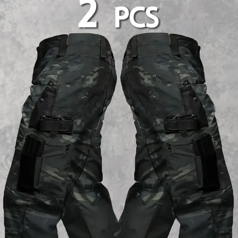 Men's Solid Color Tactical Work Pants