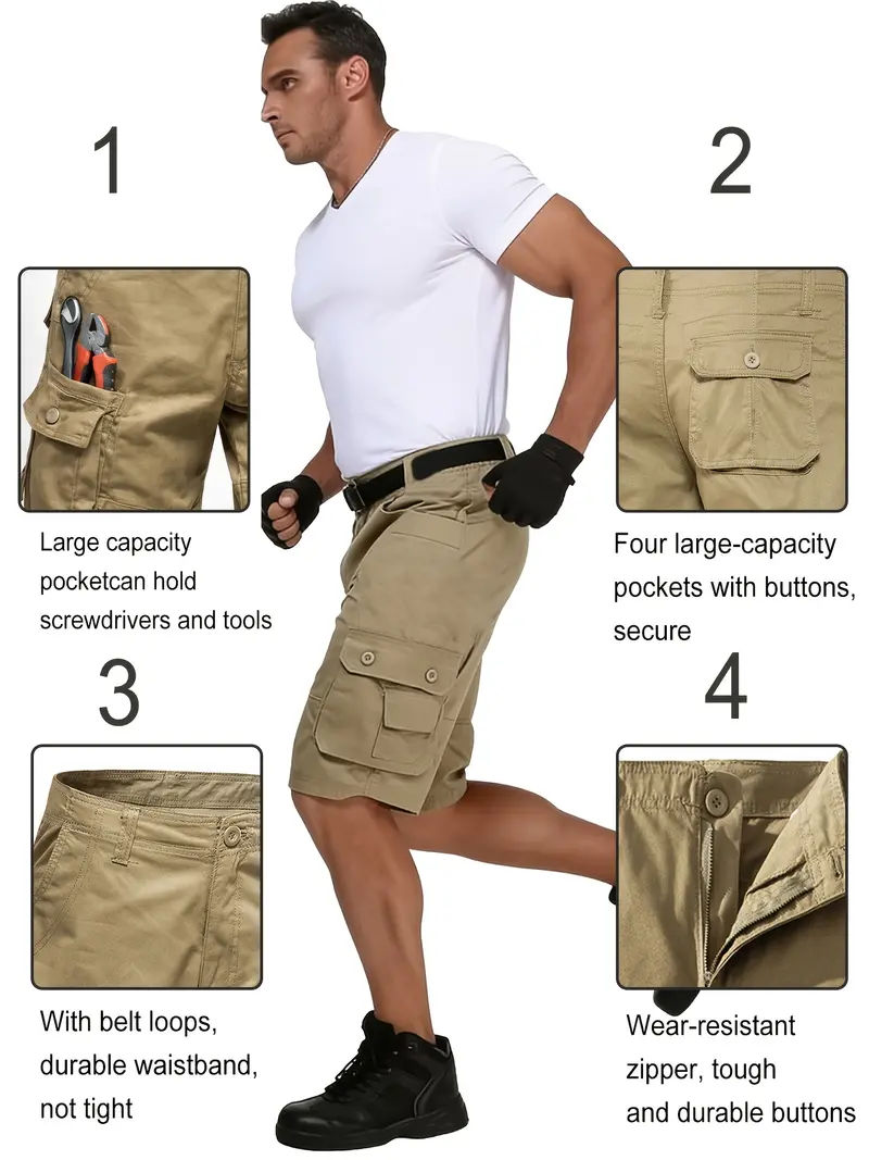 Men’s Cargo Tactical Shorts(6-Pack)