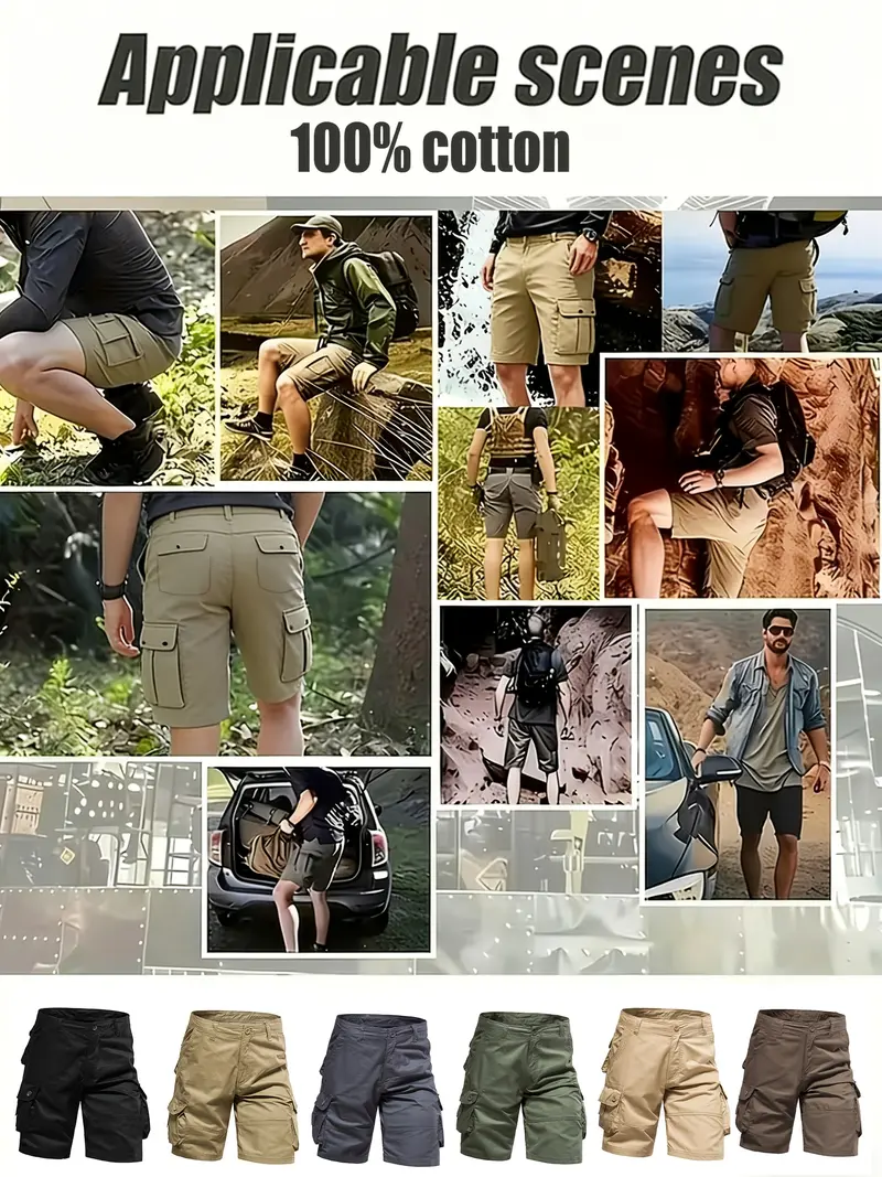 Men’s Cargo Tactical Shorts(6-Pack)