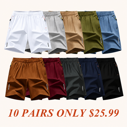 Men's Quick-Dry Athletic Shorts(10 Pack)