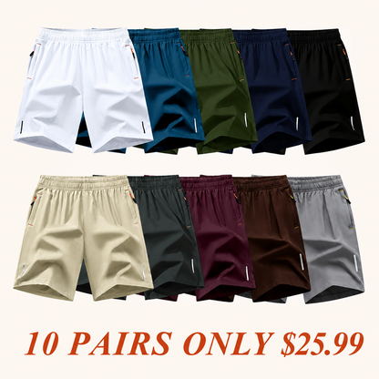 Men's Quick-Dry Athletic Shorts(10 Pack)