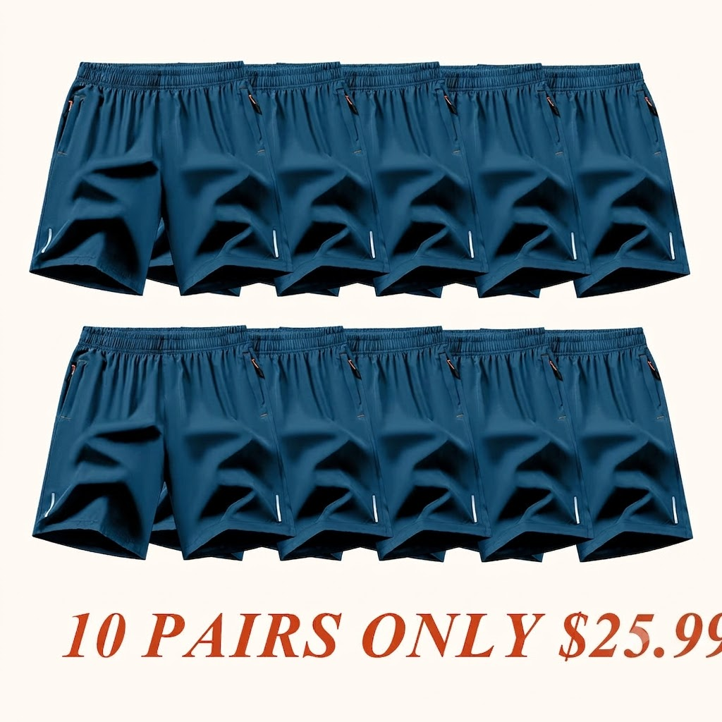 Men's Quick-Dry Athletic Shorts(10 Pack)