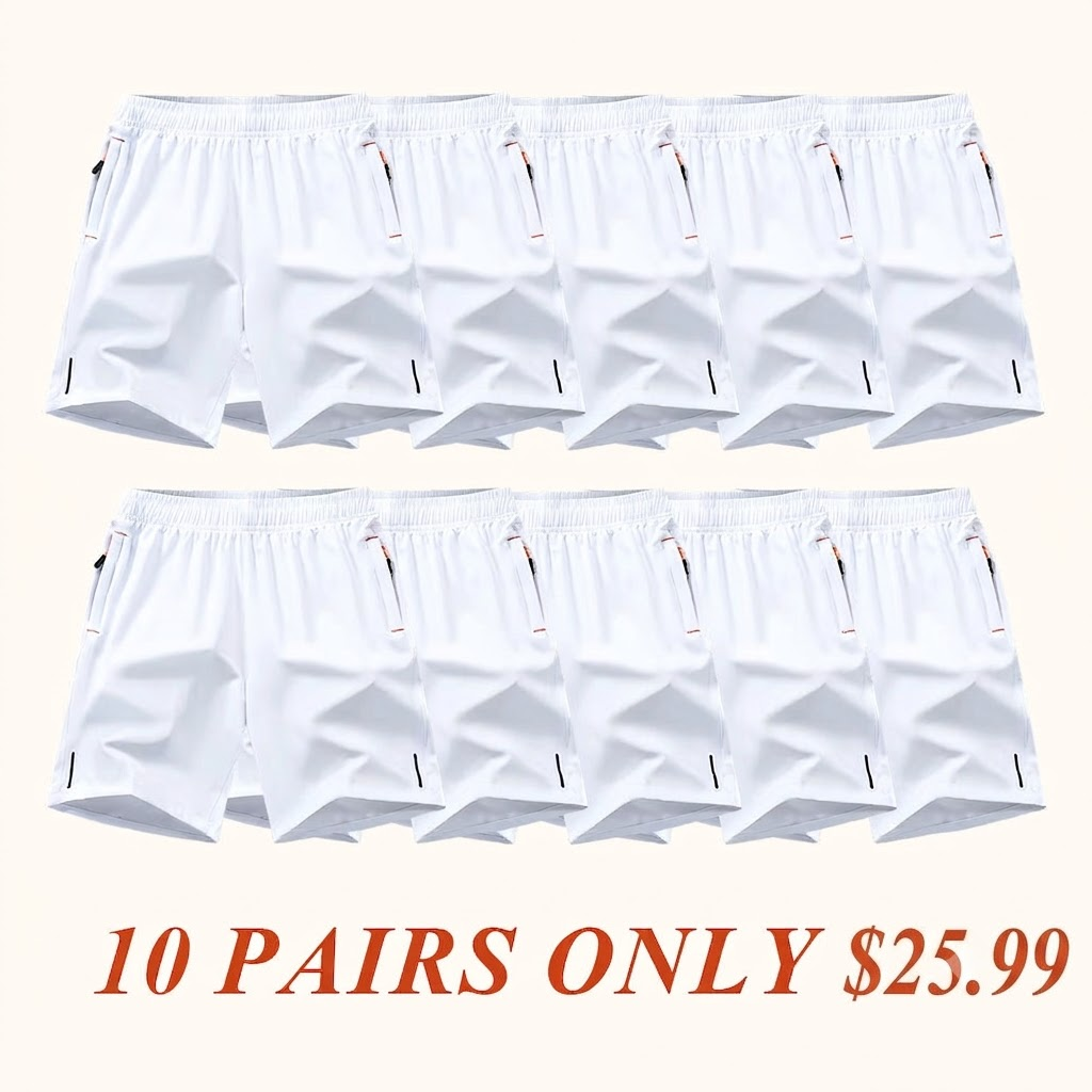 Men's Quick-Dry Athletic Shorts(10 Pack)