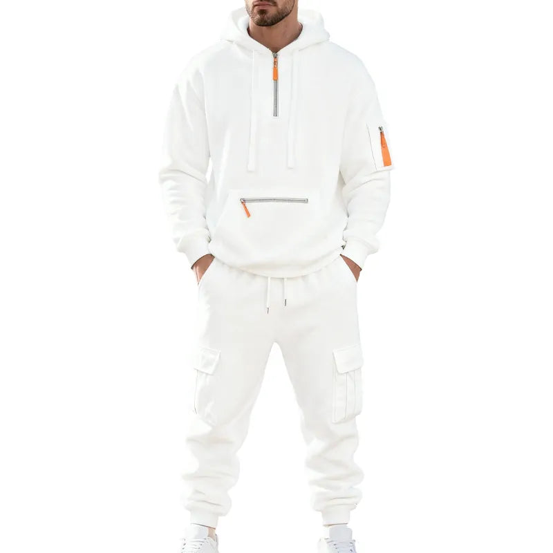 Men's  Hoodie & Cargo Pants Tracksuit Set