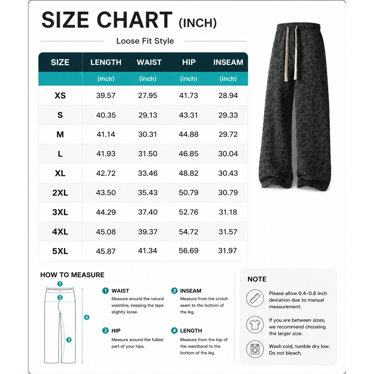 Men’s leopard-print casual trousers