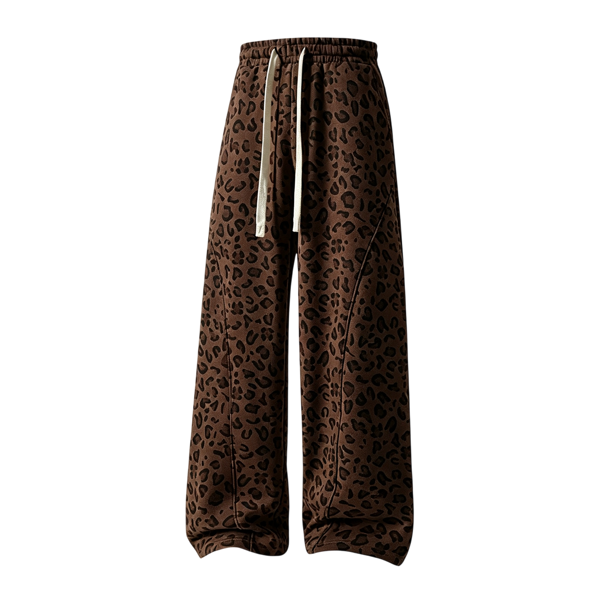 Men’s leopard-print casual trousers