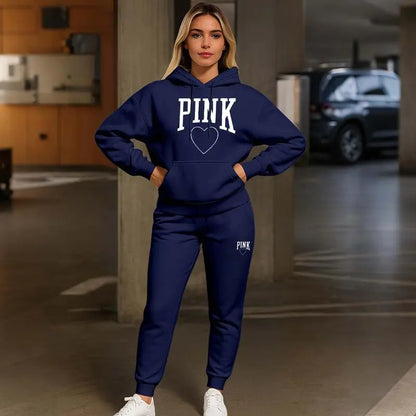 Women's Printed Hoodie & Drawstring Sweatpants