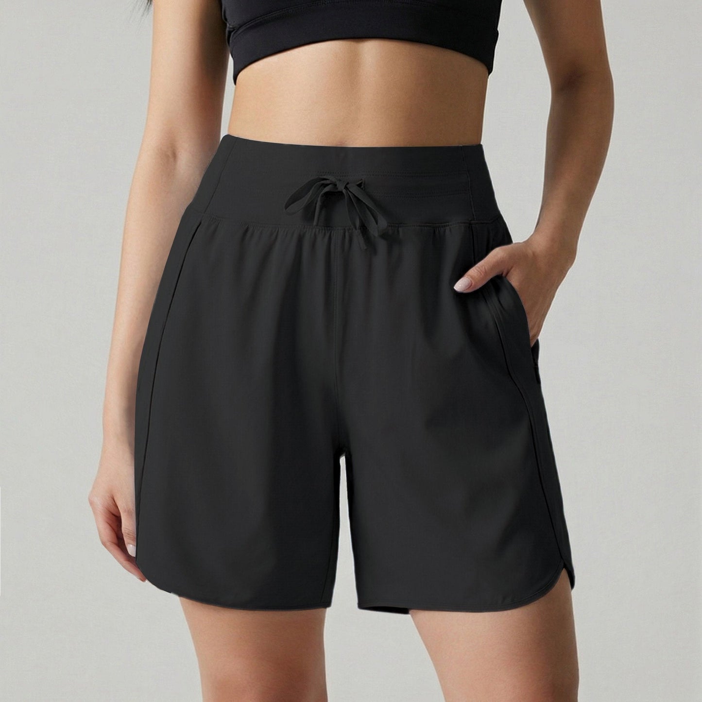 ⏰Hot Sale Women's Active Athletic Long Running High Wasistband Shorts