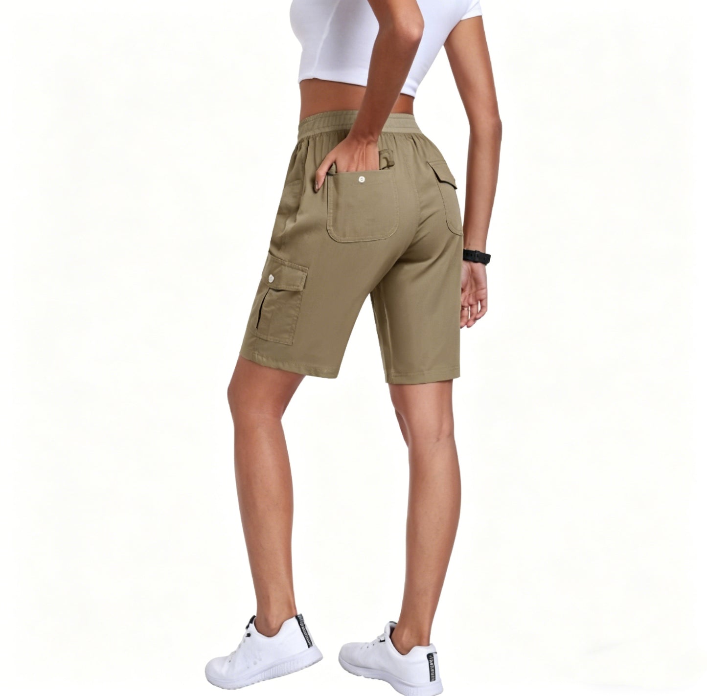 🔥90%off only today🔥[Available in 16 colors]Women's lightweight quick drying outdoor shorts with multifunctional pockets and elastic waistband, suitable for hiking and camping