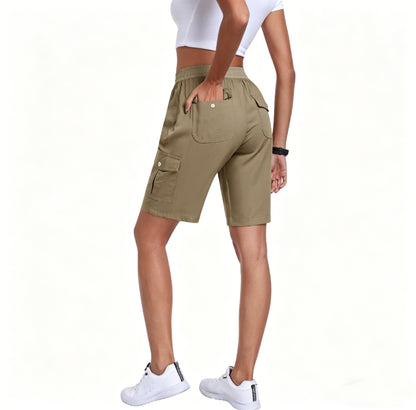🔥90%off only today🔥[Available in 16 colors]Women's lightweight quick drying outdoor shorts with multifunctional pockets and elastic waistband, suitable for hiking and camping