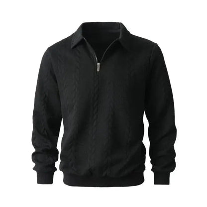 🔥 BESTSELLER | 8PCS $24.99 |Men's Fall Winter Outfits Knitted Polo Neck Long Sleeve Sweatshirt for Daliy Wear