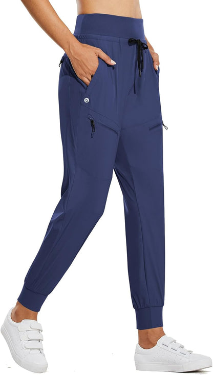 ⏰8-PACK ONLY $24.99-Women's UPF50+ Quick-Dry Joggers: High Waist Hiking Pants w/5 Zips
