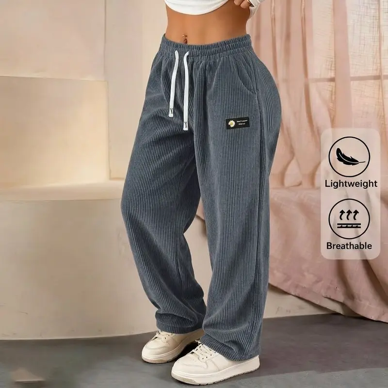 ⚡FINAL SALE ⚡Women's Relaxed-Fit Straight-Leg Corduroy Bottoms-100% Cotton
