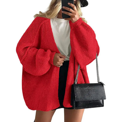 ⚡FINAL SALE⚡Women's Oversized Open-Front Cardigan Sweater - Lightweight Long-Sleeve Knit