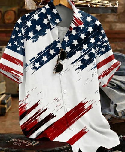 Men's July 4th US 250th Anniversary American Flag 1776 Shirt