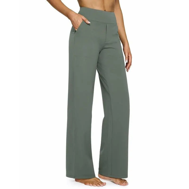 ✨ Women’s High-Waisted Wide-Leg Pants with Pockets | Flattering Fit & All-Day Comfort