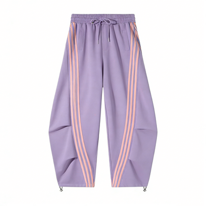 Flooo Loose Wide Leg Striped Track Pants