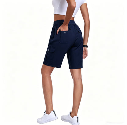 🔥90%off only today🔥[Available in 16 colors]Women's lightweight quick drying outdoor shorts with multifunctional pockets and elastic waistband, suitable for hiking and camping