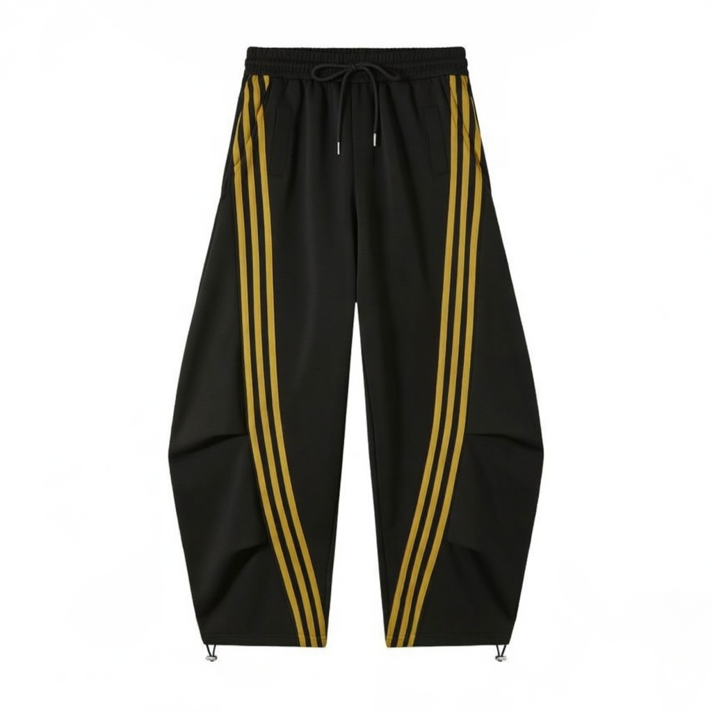 Flooo Loose Wide Leg Striped Track Pants