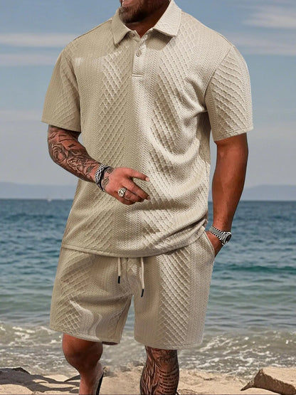 Men's Solid Polo Shirt Sets
