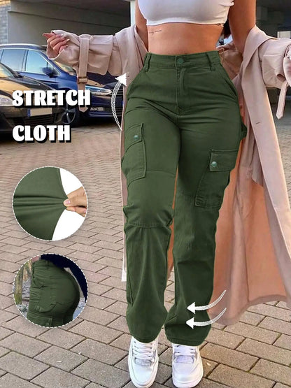 Limited-Time Offer -  Women's High Waist Stretch Cargo Pants