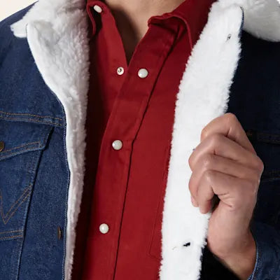 🔥 BESTSELLER | 6PCS $24.99 |Men's Sherpa Lined Denim Jacket