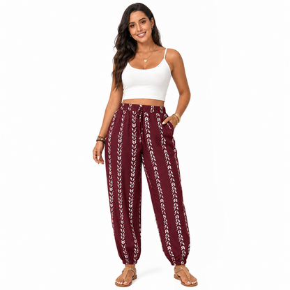 ⚡FINAL SALE⚡-Plus Size Striped Lightweight Pants, Casual Loose Trousers for Daily Wear