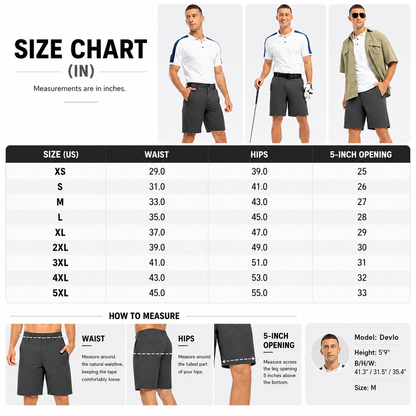 🔥 BESTSELLER | 10PCS $25.37 |Men's 5 Inch Casual Stretch Slim Fit Chino Shorts