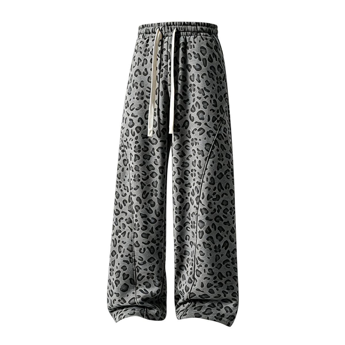 Men’s leopard-print casual trousers